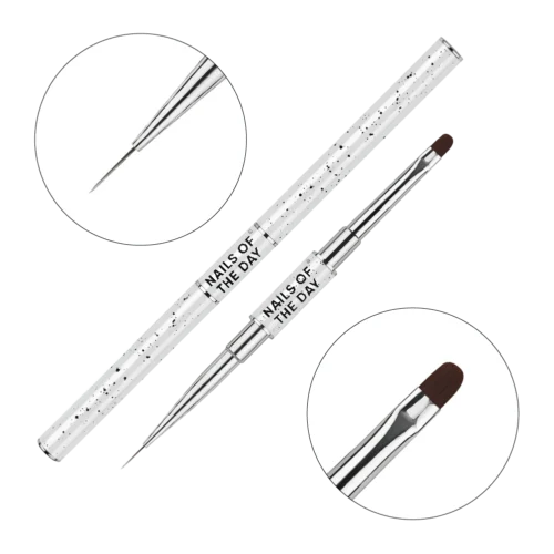 NAILSOFTHEDAY Čopič 2in1 Liner&Oval, 11mm