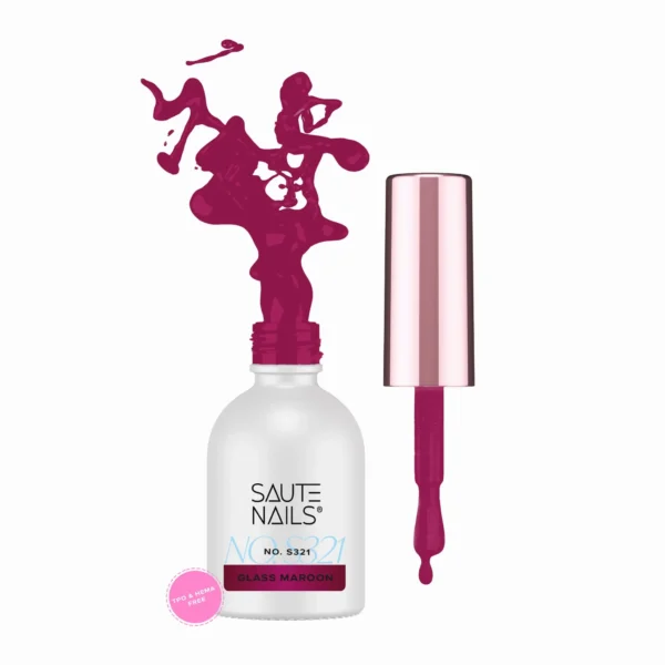 GLASS MAROON SAUTE NAILS Glass MAROON 8ml