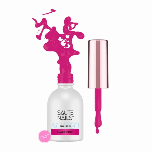 GLASS PINK SAUTE NAILS Glass PINK 8ml