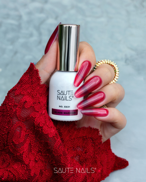 glass moroon SAUTE NAILS Glass MAROON 8ml