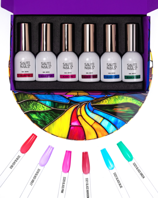 glass_effect SAUTE NAILS Kolekcija GLASS MUSE 6x 8ml