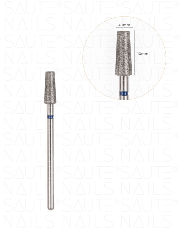 SAUTE NAILS Diamantni brusni nastavek - BLUE PRISEKAN STOŽEC